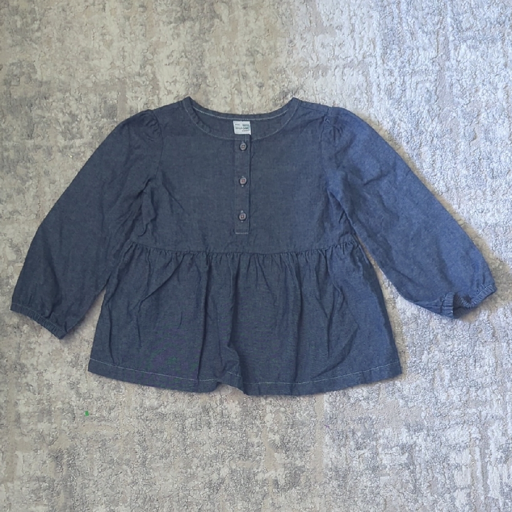 Carter's Chambray Button-Front Long Sleeve Top Size 2T
